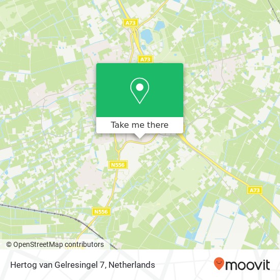 Hertog van Gelresingel 7, 5961 TB Horst kaart