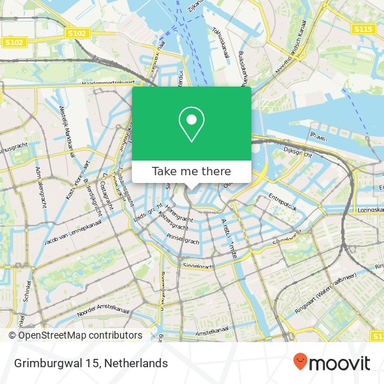 Grimburgwal 15, Grimburgwal 15, 1012 GA Amsterdam, Nederland kaart