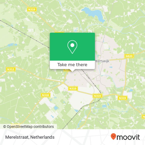Merelstraat, 7102 AV Winterswijk kaart