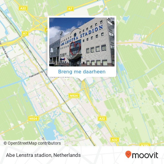 Abe Lenstra stadion, 8448 Heerenveen kaart