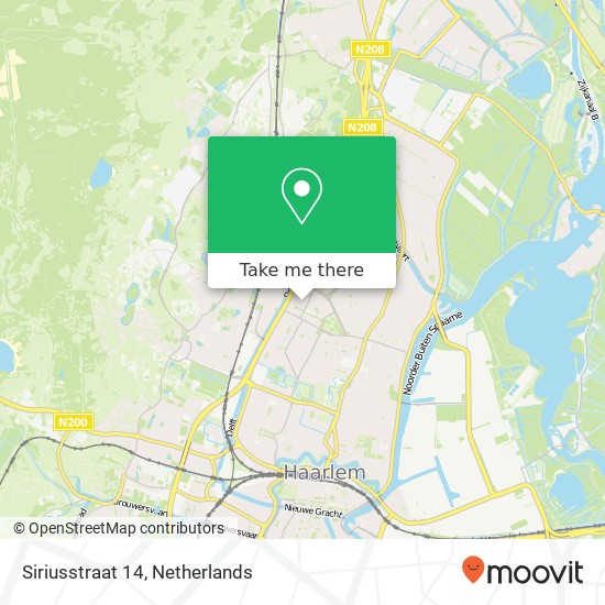 Siriusstraat 14, 2024 RV Haarlem kaart
