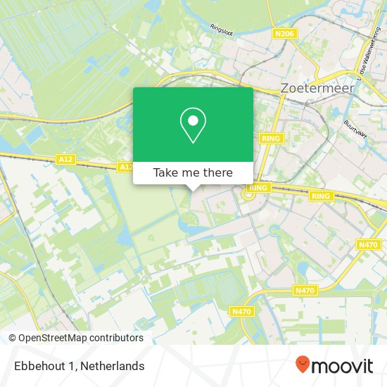 Ebbehout 1, 2719 MA Zoetermeer kaart