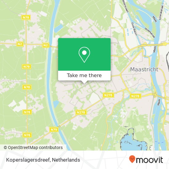 Koperslagersdreef, Koperslagersdreef, 6216 SL Maastricht, Nederland kaart