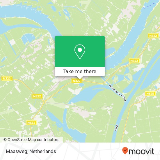 Maasweg, 5328 Rossum kaart