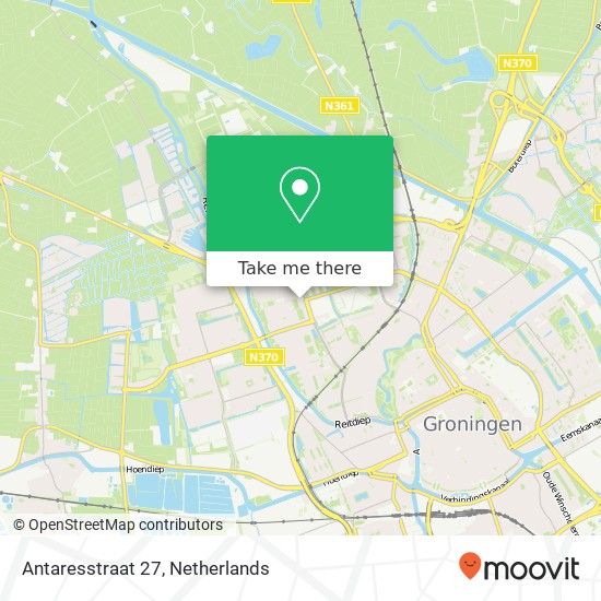Antaresstraat 27, 9742 Groningen kaart