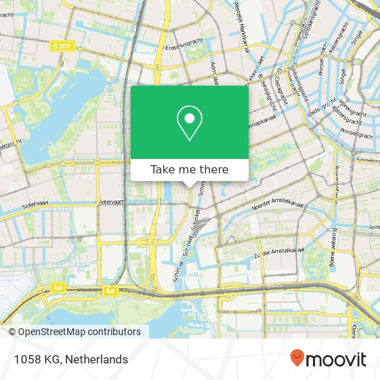 1058 KG, 1058 KG Amsterdam, Nederland kaart