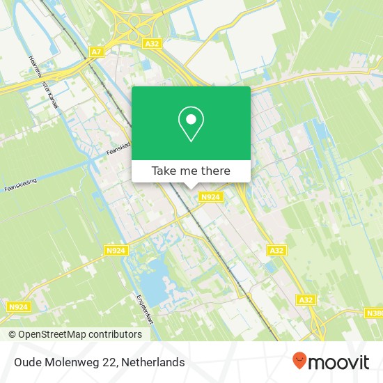 Oude Molenweg 22, 8442 EW Heerenveen kaart