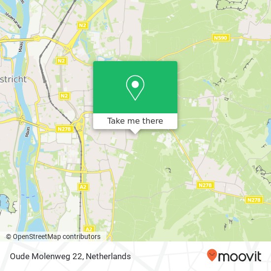 Oude Molenweg 22, 6227 XV Maastricht kaart