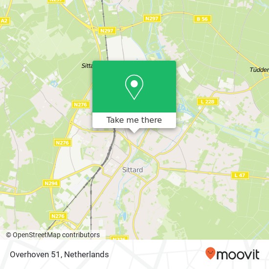 Overhoven 51, 6136 EB Sittard kaart