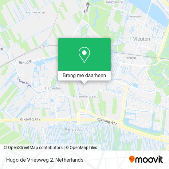 Hugo de Vriesweg 2 kaart