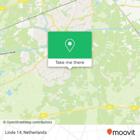 Linde 14, Linde 14, 5731 NP Mierlo, Nederland kaart