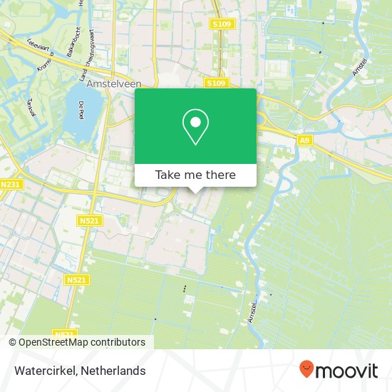 Watercirkel, 1186 Amstelveen kaart