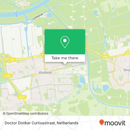 Doctor Donker Curtiusstraat, 5142 AG Waalwijk kaart