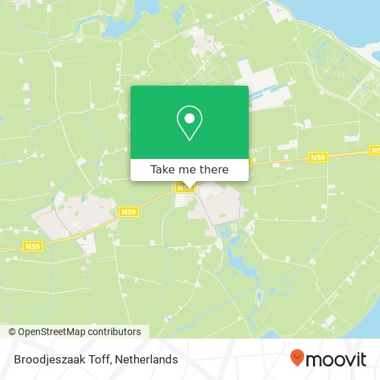 Broodjeszaak Toff, Molenweg 62 kaart