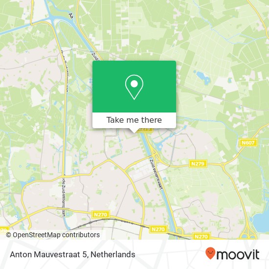 Anton Mauvestraat 5, 5702 VJ Helmond kaart