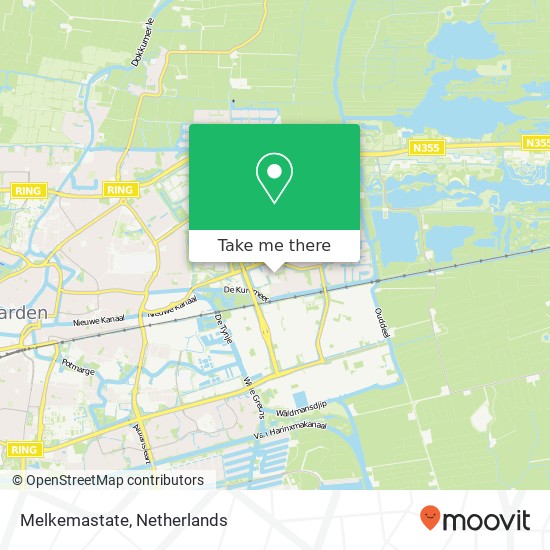 Melkemastate, Melkemastate, 8925 Leeuwarden, Nederland kaart