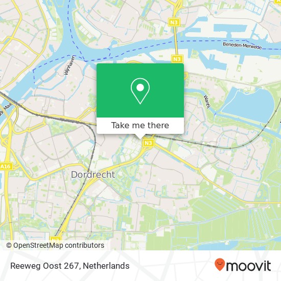 Reeweg Oost 267, Reeweg Oost 267, 3312 LK Dordrecht, Nederland kaart