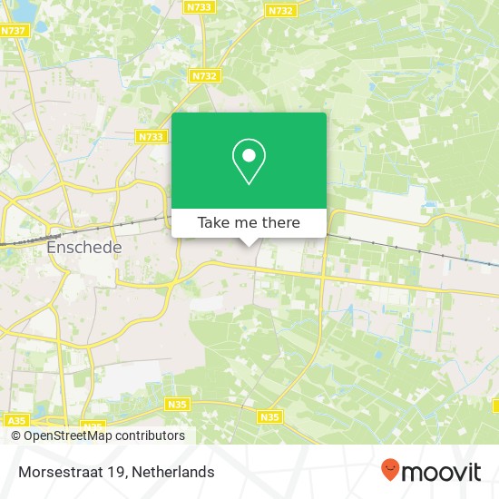 Morsestraat 19, 7533 ZH Enschede kaart