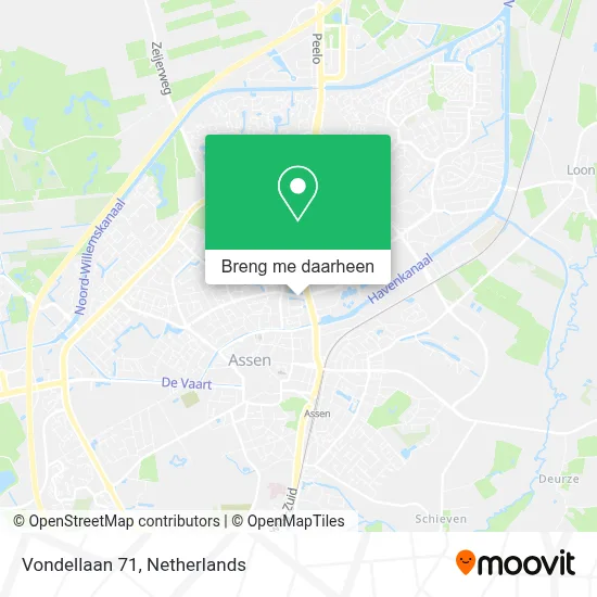 Vondellaan 71 kaart