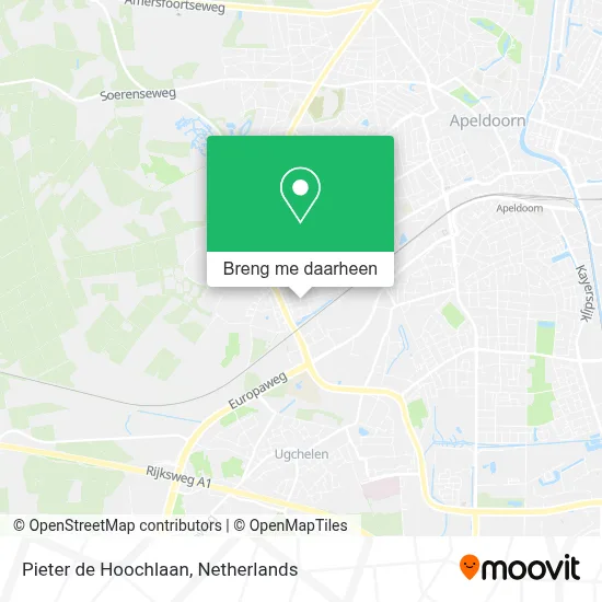 Pieter de Hoochlaan kaart