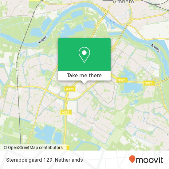 Sterappelgaard 129, 6831 AM Arnhem kaart