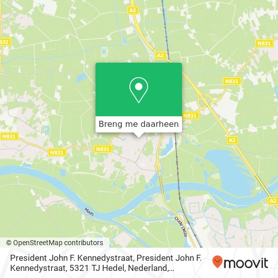 President John F. Kennedystraat, President John F. Kennedystraat, 5321 TJ Hedel, Nederland kaart