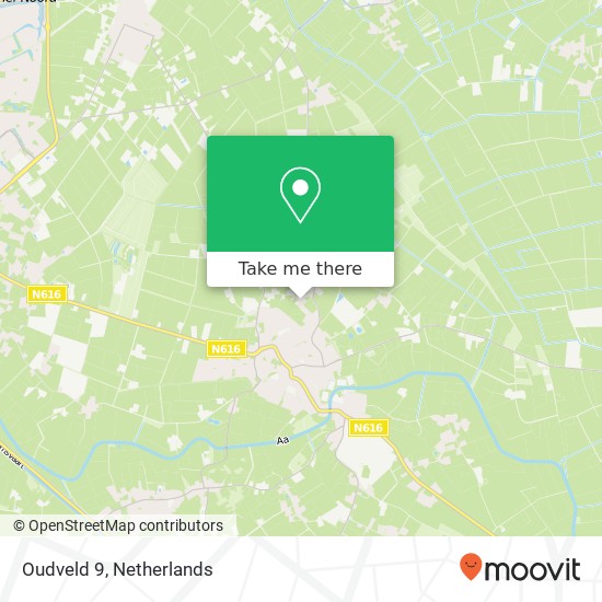 Oudveld 9, Oudveld 9, 5469 AA Erp, Nederland kaart