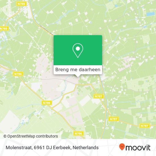 Molenstraat, 6961 DJ Eerbeek kaart