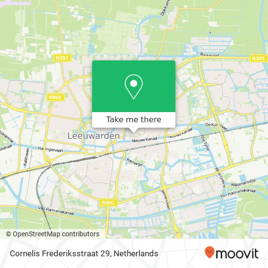 Cornelis Frederiksstraat 29, 8921 AT Leeuwarden kaart
