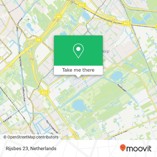 Rijsbes 23, 2498 AM Den Haag kaart