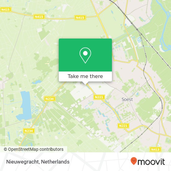 Nieuwegracht, 3763 Soest kaart