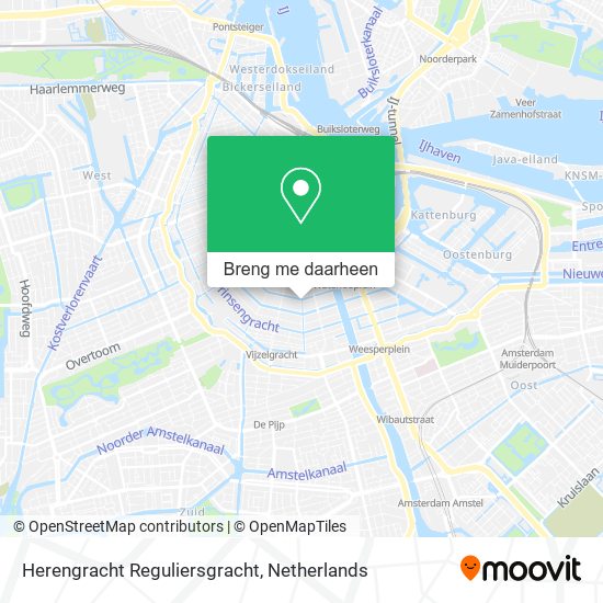 Herengracht Reguliersgracht kaart