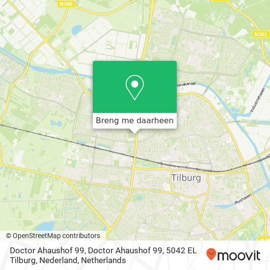 Doctor Ahaushof 99, Doctor Ahaushof 99, 5042 EL Tilburg, Nederland kaart