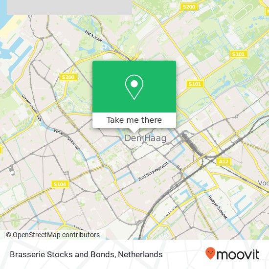 Brasserie Stocks and Bonds, Noordeinde 33 kaart