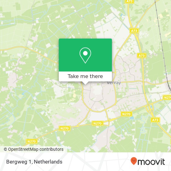 Bergweg 1, 5801 EG Venray kaart