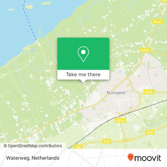 Waterweg, Waterweg, 8071 Nunspeet, Nederland kaart