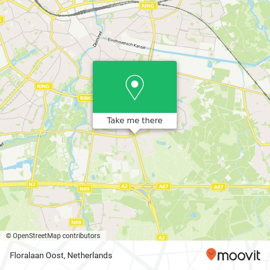 Floralaan Oost, 5643 Eindhoven kaart