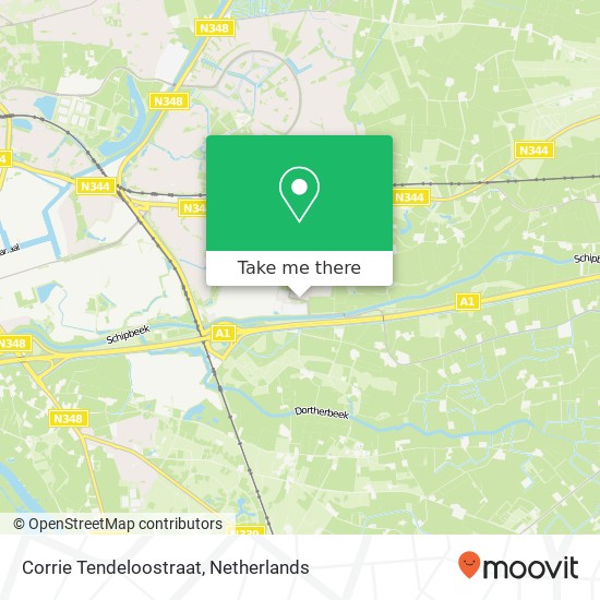 Corrie Tendeloostraat, 7421 LT Deventer kaart