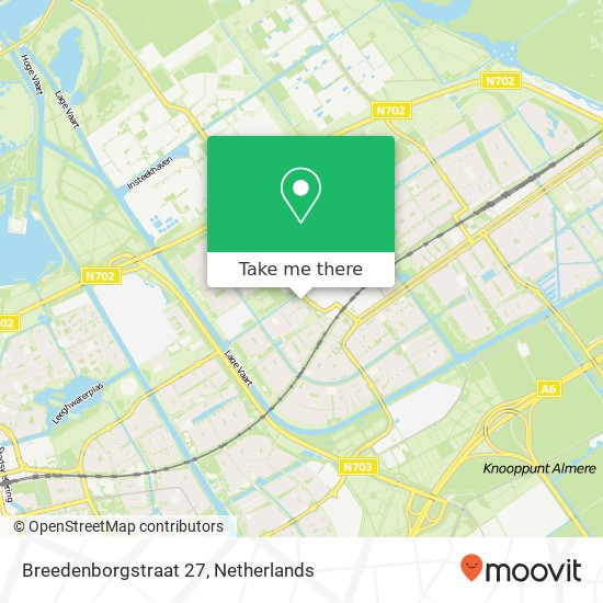 Breedenborgstraat 27, Breedenborgstraat 27, 1333 VS Almere, Nederland kaart