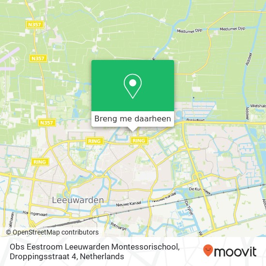 Obs Eestroom Leeuwarden Montessorischool, Droppingsstraat 4 kaart