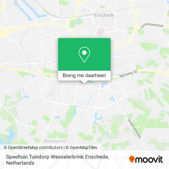 Speeltuin Tuindorp Wesselerbrink Enschede kaart