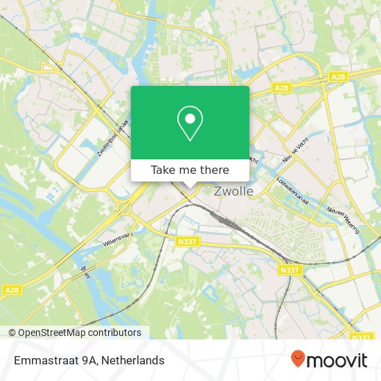 Emmastraat 9A, Emmastraat 9A, 8011 AE Zwolle, Nederland kaart