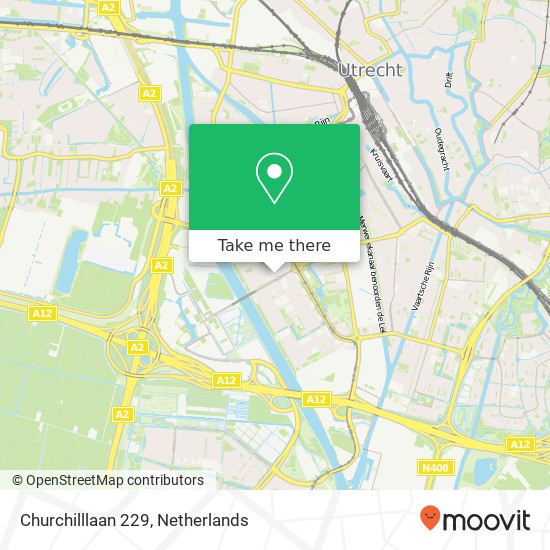 Churchilllaan 229, 3527 GX Utrecht kaart