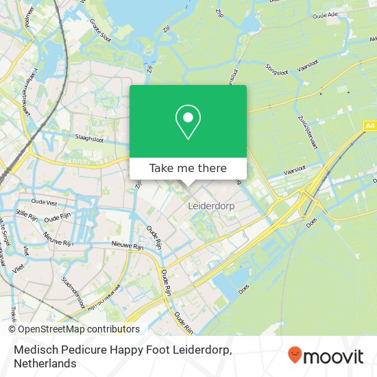 Medisch Pedicure Happy Foot Leiderdorp, Ommedijk 184 kaart