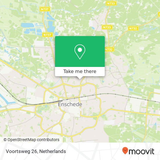 Voortsweg 26, 7523 CH Enschede kaart