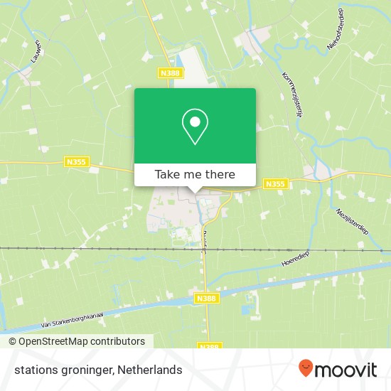 stations groninger, 9843 AA Grijpskerk kaart