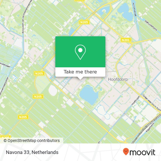 Navona 33, 2134 BE Hoofddorp kaart