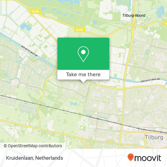 Kruidenlaan, Kruidenlaan, 5044 CM Tilburg, Nederland kaart