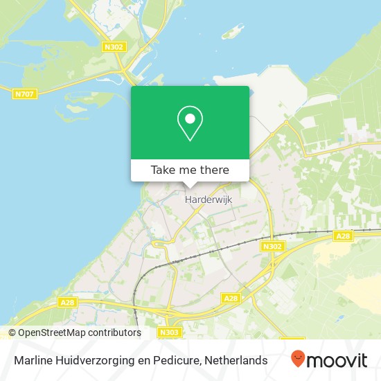 Marline Huidverzorging en Pedicure, Korte Hogeweg 4 kaart