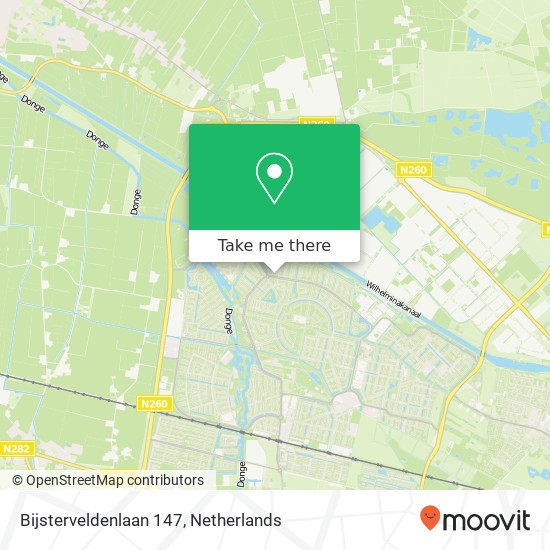 Bijsterveldenlaan 147, Bijsterveldenlaan 147, 5045 ZW Tilburg, Nederland kaart